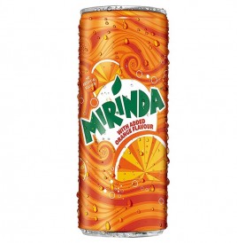 Mirinda (With Added Orange Flavour)   Tin  250 millilitre